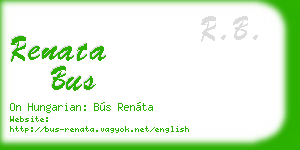 renata bus business card